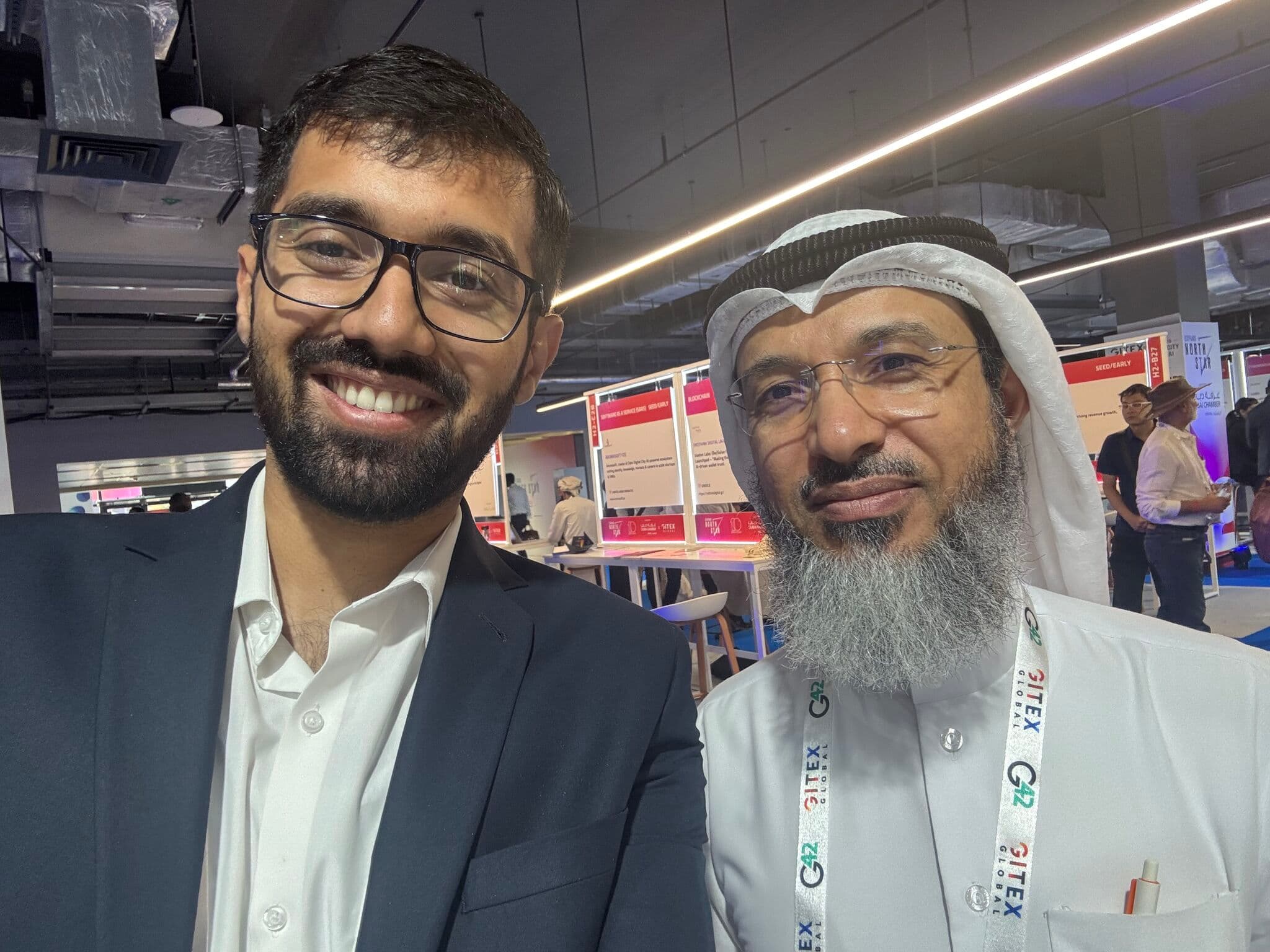 With a G42 representative at the GITEX North Star startup pavilion