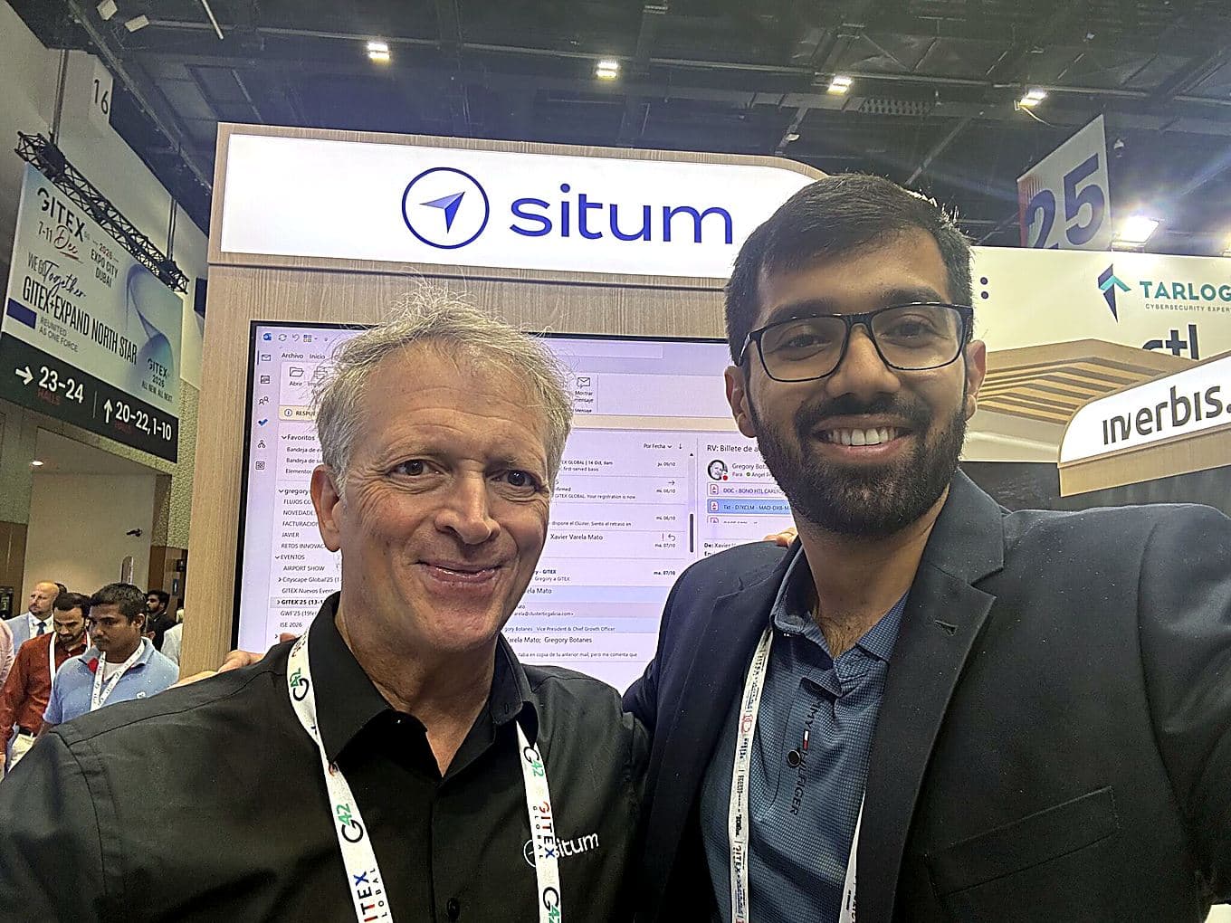 With an indoor positioning technology team at their stand